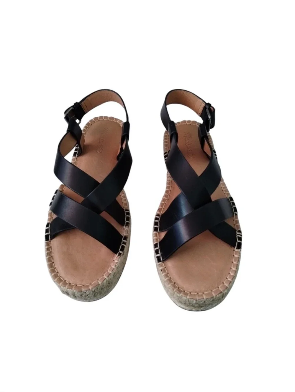 Madewell The Malia Espadrille Sandals Leather Platform Boho Women's 8.5